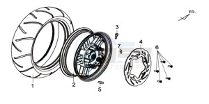 MAXSYM 400 EFI drawing REAR WHEEL