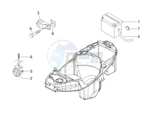 Liberty 50 4t ptt - (D) Germany drawing Remote control switches - Battery - Horn