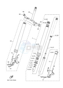 MTN1000 MTN-1000 MT-10 (B67E) drawing FRONT FORK