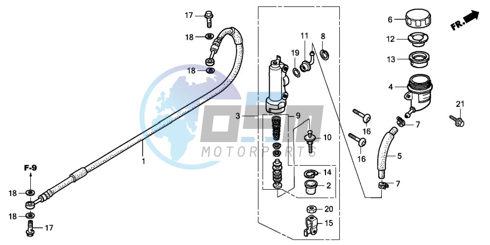 RR. BRAKE MASTER CYLINDER