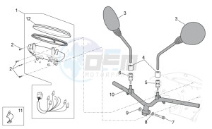 Scarabeo 100 4T e3 net drawing Handlebar - Dashboard