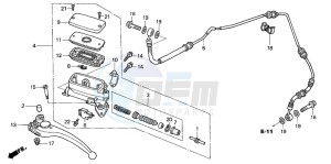 CB1300SA CB1300SUPERBOLD'OR drawing CLUTCH MASTER CYLINDER