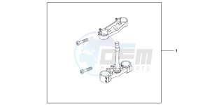 CRF450RC drawing SET TRIPLE CLAMPS TOP & BOTTOM