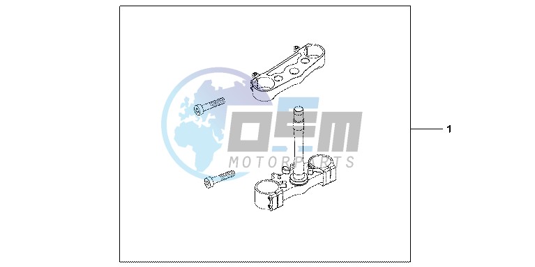 SET TRIPLE CLAMPS TOP & BOTTOM