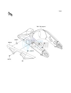 ZX 600 P [NINJA ZX-6R] (7F-8FA) P7F drawing CHAIN COVER