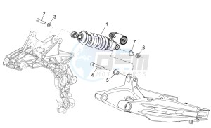 Dorsoduro 1200 (EMEA, APAC, NAFTA) (CND, EU, K, RU, USA, V) drawing Rear shock absorber