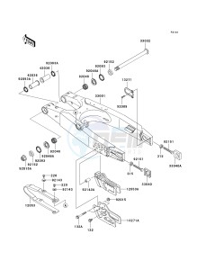 KX 125 M (M1) drawing SWINGARM