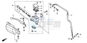 XLR125R drawing FR. BRAKE MASTER CYLINDER