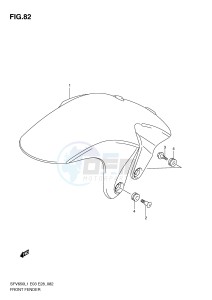 SFV650 (E3-E28) Gladius drawing FRONT FENDER (SFV650L1 E3)