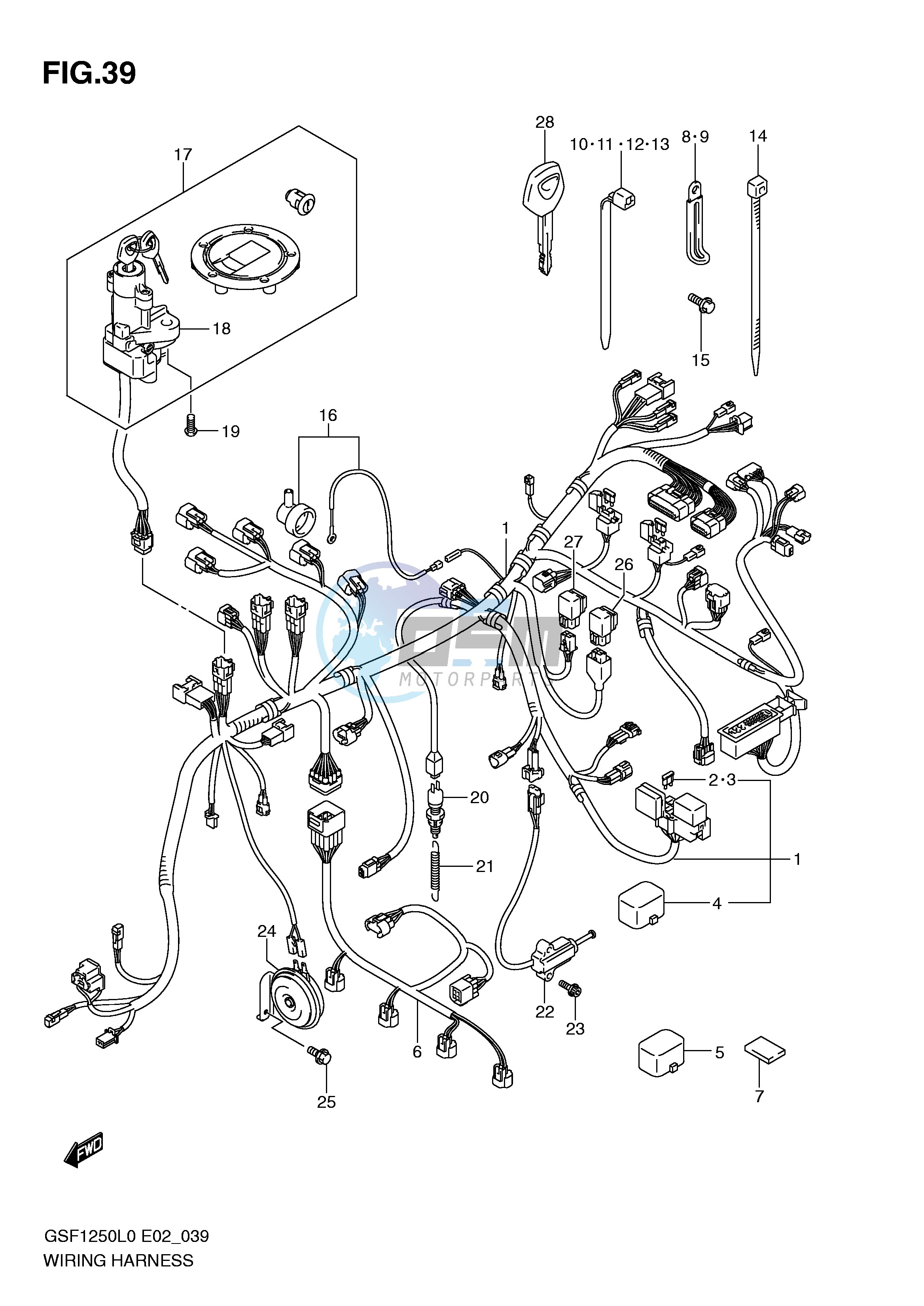 WIRING HARNESS (GSF1250AL0)