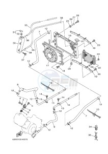 YXR700F YXR7FSPD RHINO 700 SPORTS EDITION (1RBM 1RBN 1RBP) drawing RADIATOR & HOSE