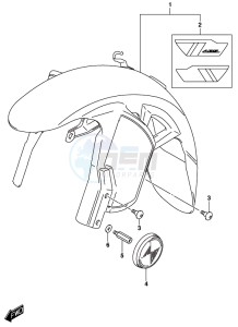 DL1000A drawing FRONT FENDER (DL1000XAL8 E21)