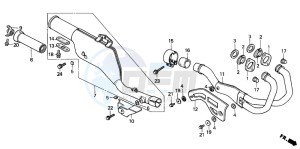 XR250R drawing EXHAUST MUFFLER