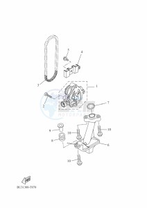 XSR700 MTM690 (BU32) drawing OIL PUMP