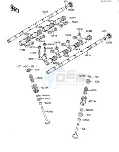 ZX 1000 A [NINJA 1000R] (A1-A2) [NINJA 1000R] drawing ROCKER ARMS_VALVES