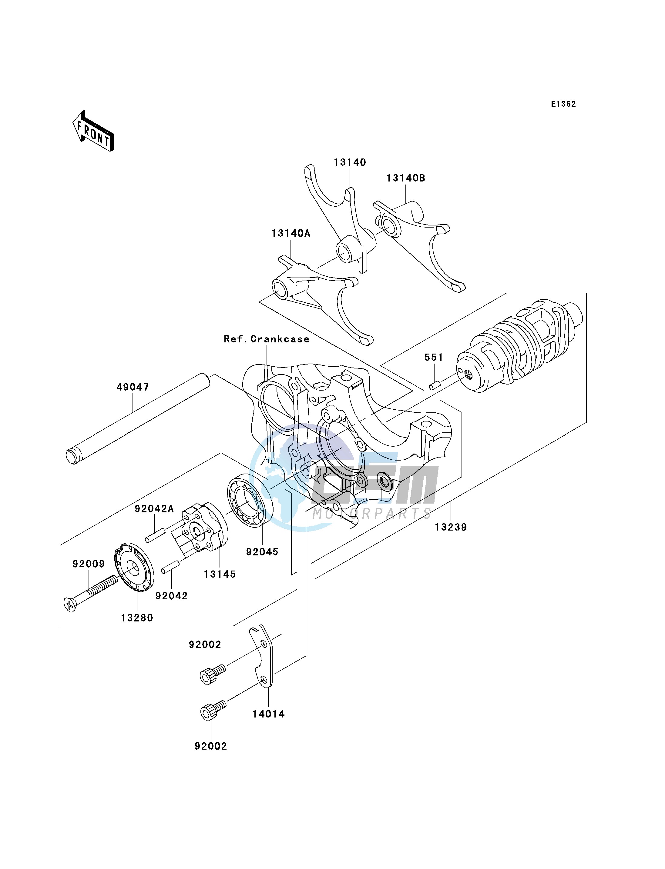 GEAR CHANGE DRUM_SHIFT FORK-- S- -