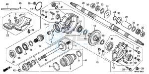 TRX420FEC drawing REAR FINAL GEAR