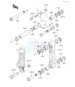 KX 125 B [KX125] (B1-B2) [KX125] drawing REAR SUSPENSION -- KX125-B2- -