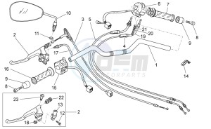 V7 Special 750 drawing Handlebar - Controls