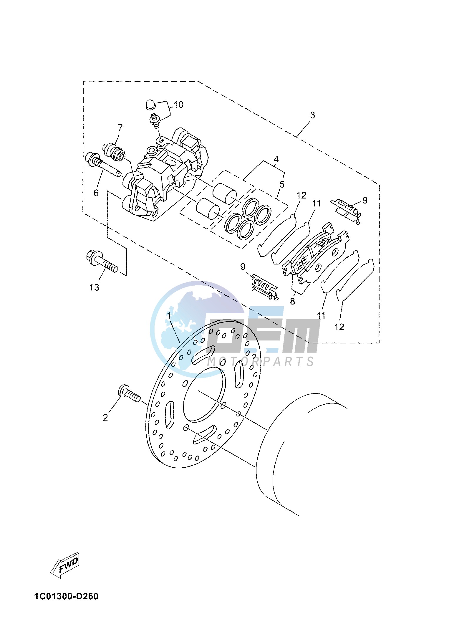 REAR BRAKE CALIPER