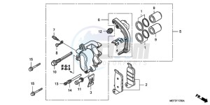 FJS400D9 ED / 2ED drawing REAR BRAKE CALIPER