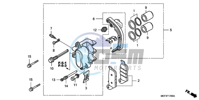 REAR BRAKE CALIPER