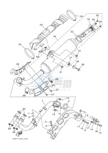 YFM550FWAD YFM5FGPHD GRIZZLY 550 EPS HUNTER (1HSM) drawing EXHAUST