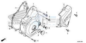 CRF250MF CRF250M UK - (E) drawing LEFT CRANKCASE COVER