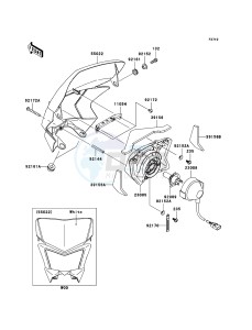 KLX450R KLX450A9F EU drawing Headlight(s)(-JKALX450AAA013364)