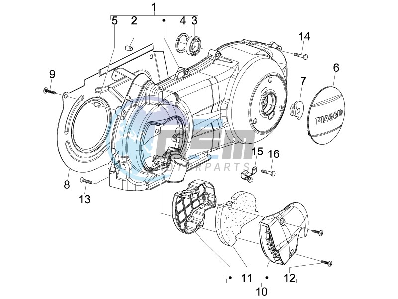 Crankcase cover - Crankcase cooling