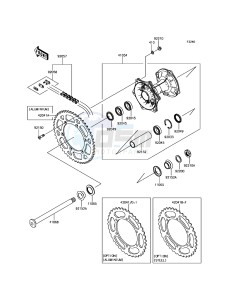 KX250F KX252AHF EU drawing Rear Hub