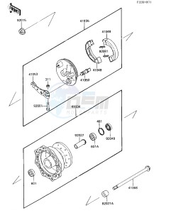 KDX 80 C [KDX80] (C1-C5) [KDX80] drawing FRONT HUB