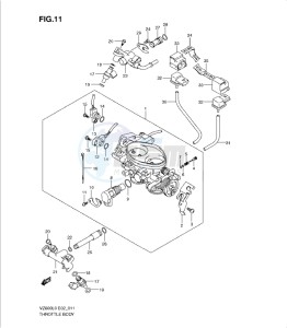 VZ800L0 drawing THROTTLE BODY