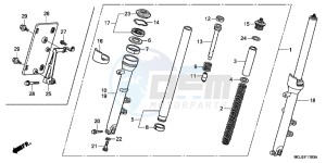 CBF1000FAC drawing FRONT FORK