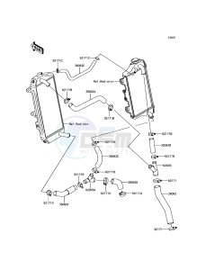 KLX450R KLX450AGF EU drawing Water Pipe