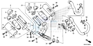 CRF450RE CRF450R Europe Direct - (ED) drawing EXHAUST MUFFLER