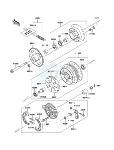 KLX110 KLX110A8F EU drawing Rear Hub