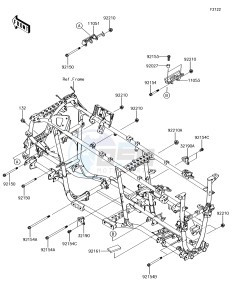 BRUTE FORCE 750 4x4i EPS KVF750GFF EU drawing Engine Mount