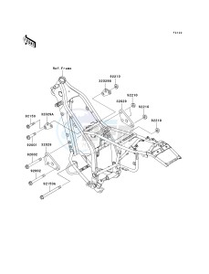 KLX 250 H [KLX250S] (H6F-H7F) H6F drawing ENGINE MOUNT