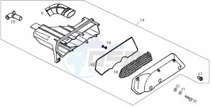 ATLANTIS BULLET - 50 cc VTHAL1AE2 Euro 2 2T AC FRA drawing Air box (Positions)