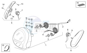 Scarabeo 300 Light e3 drawing Head lamp