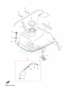 YFM90R (BD3R) drawing FUEL TANK