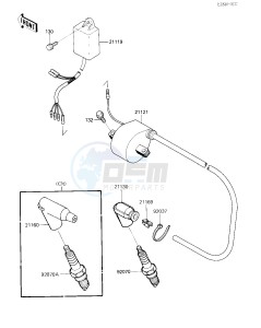 KX 500 D [KX500] (D1) [KX500] drawing IGNITION SYSTEM