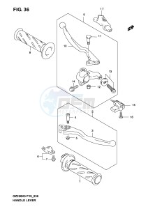 GZ250 (P19) drawing HANDLE LEVER