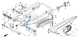 CB600F HORNET S drawing SWINGARM