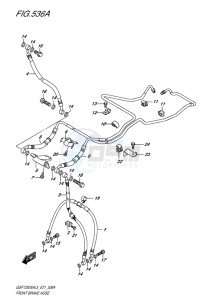 GSF-1250S ABS BANDIT EU drawing FRONT BRAKE HOSE