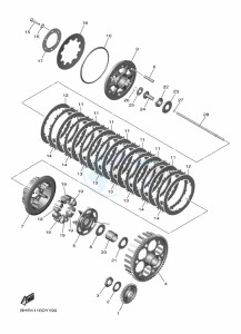 YZ450F (BHR2) drawing CLUTCH