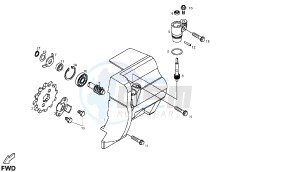 DXR - 250 CC drawing SPEEDOMETER DRIVE PINION