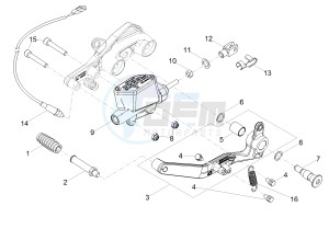 V7 III Special 750 e4 (NAFTA) drawing Rear master cylinder