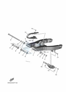 YZ65 (BR8F) drawing REAR ARM